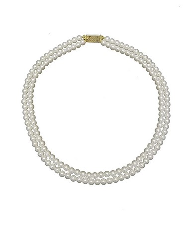 Moti Necklace (White, Double)